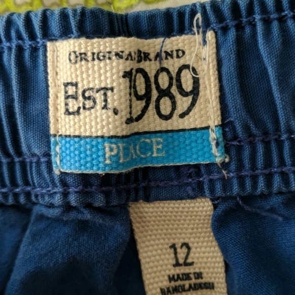 Place elastic waist cotton shorts - Picture 2 of 2